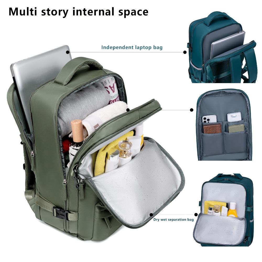 Großer Geschäftsreise-Rucksack mit Schuhfach, Multifunktionaler Laptop-Rucksack für Geschäftsreisen, Fitnessstudio und den täglichen Gebrauch für Studenten