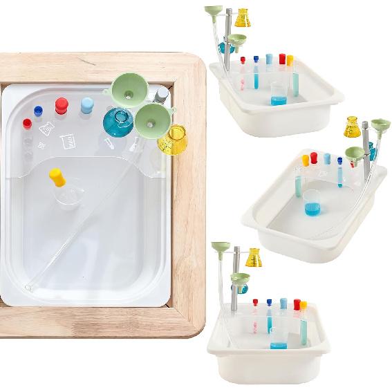 Sensory Table Plug-in, Children s Sensory Tray Desktop Game, Parent-Child Interactive Educational Toy, Suitable for Most Wooden Sensory Tables, Chemistry Tools - Tableto
