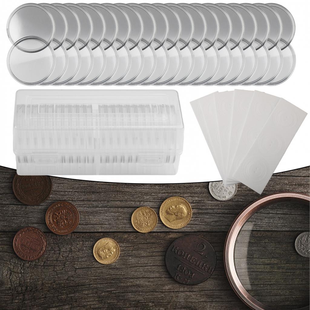 Coin Capsule 17-46mm Copper coins Silver coins 20pcs Clear Holders Storage