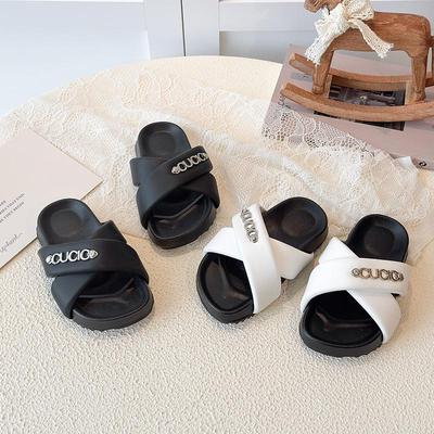 Пухнасті Шльопанці на Товстій Підошві, що Закривають Пальці, для Дівчат - 2026 Модні, Універсальні, Зручні Повсякденні Пляжні Взуття