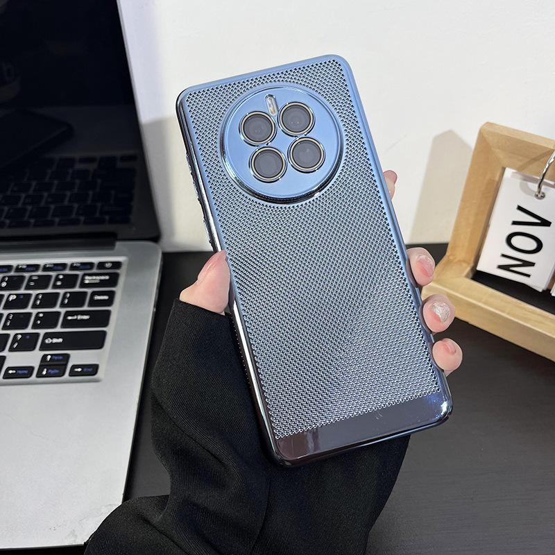 Breathable electroplating heat dissipation is suitable for Huawei mate50 mobile phone case, new 40pro protective case P50 lens film anti-drop.