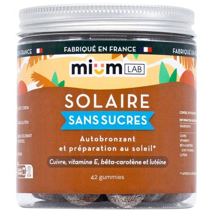 Mium Lab Solaire Sans Sucres Béta-Carotène 42 Gummies