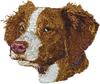 Brittany Spaniel, Brittany Wiegref - hundformad patch, broderad patch, unik dekoration för Art-Dog ryggsäck