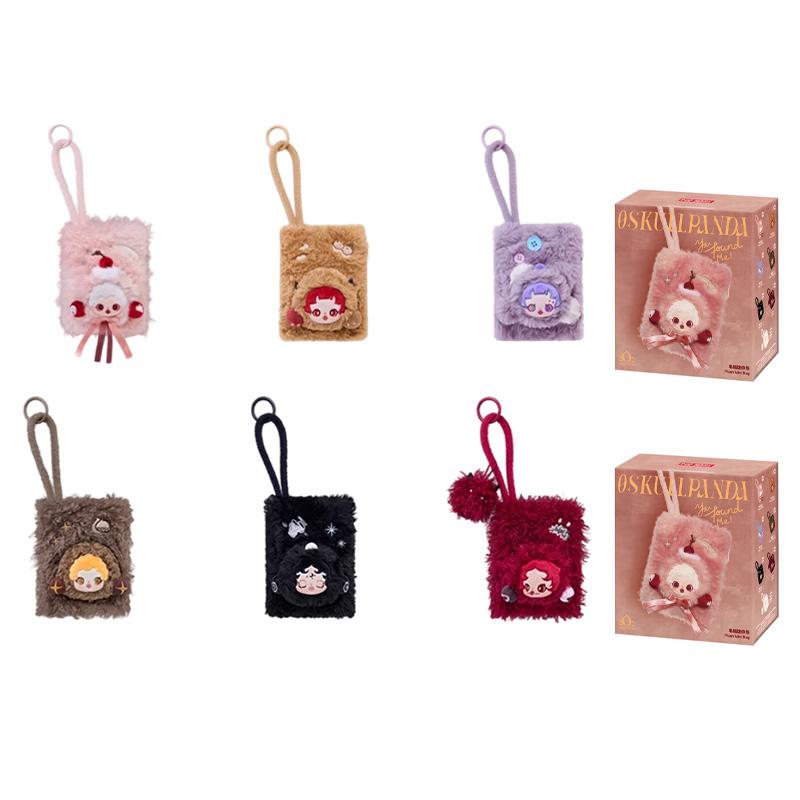 New POP MART Skullpanda Plush Mini Bag Mystery Boxes Single Mystery Box/Full Box 6 Pcs PPMT-2509-0020