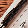 Penna a sfera multifunzione 7 in 1 con moderno strumento portatile Misura Righello tecnico Cacciavite Stilo per touch screen Livella a bolla