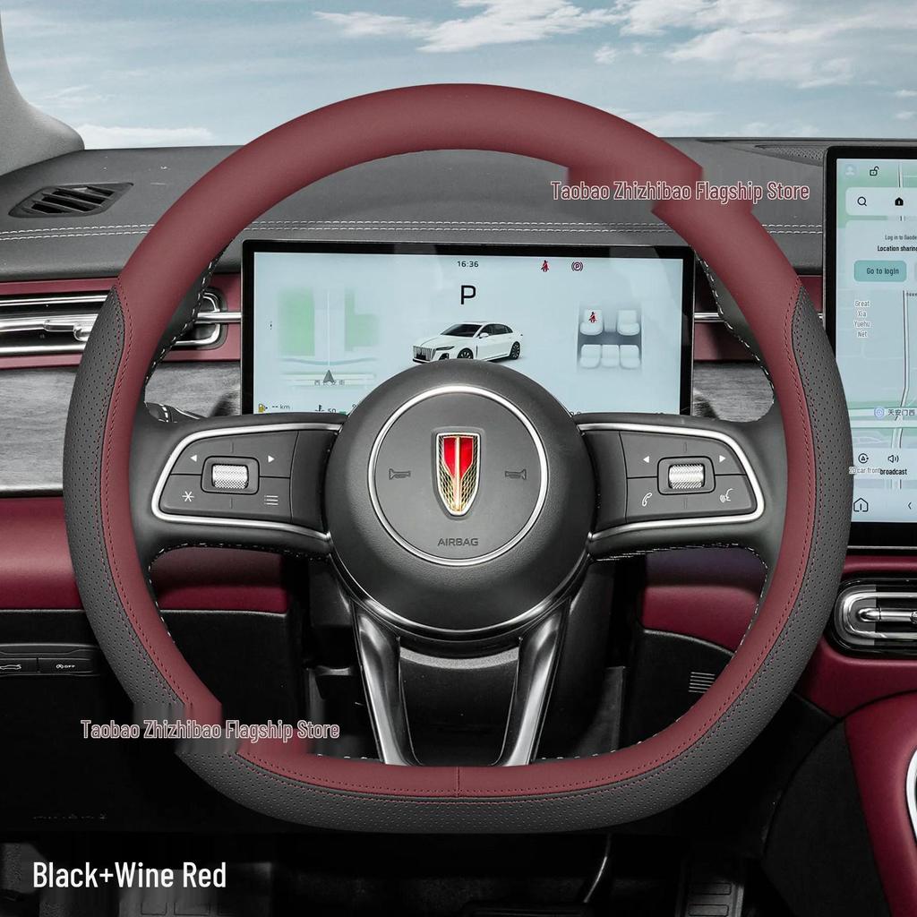 Hongqi H5 Ultra-thin Steering Wheel Cover - Non-slip, Sweat-absorbing, All-Season Universal Car Decor Accessory