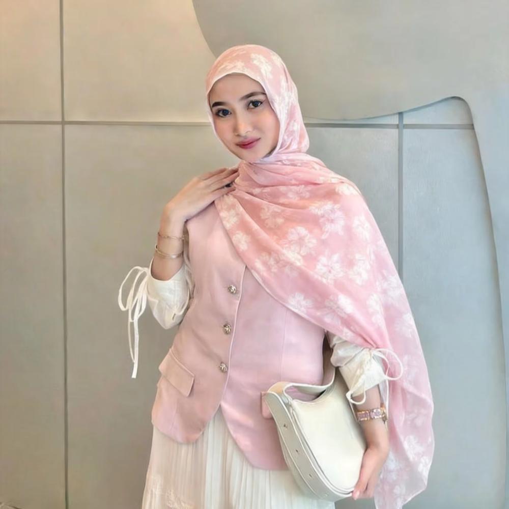 Breathable Floral Printed Scarf Soft Muslim Scarf Fashion Hijab Shawl Muslim Women