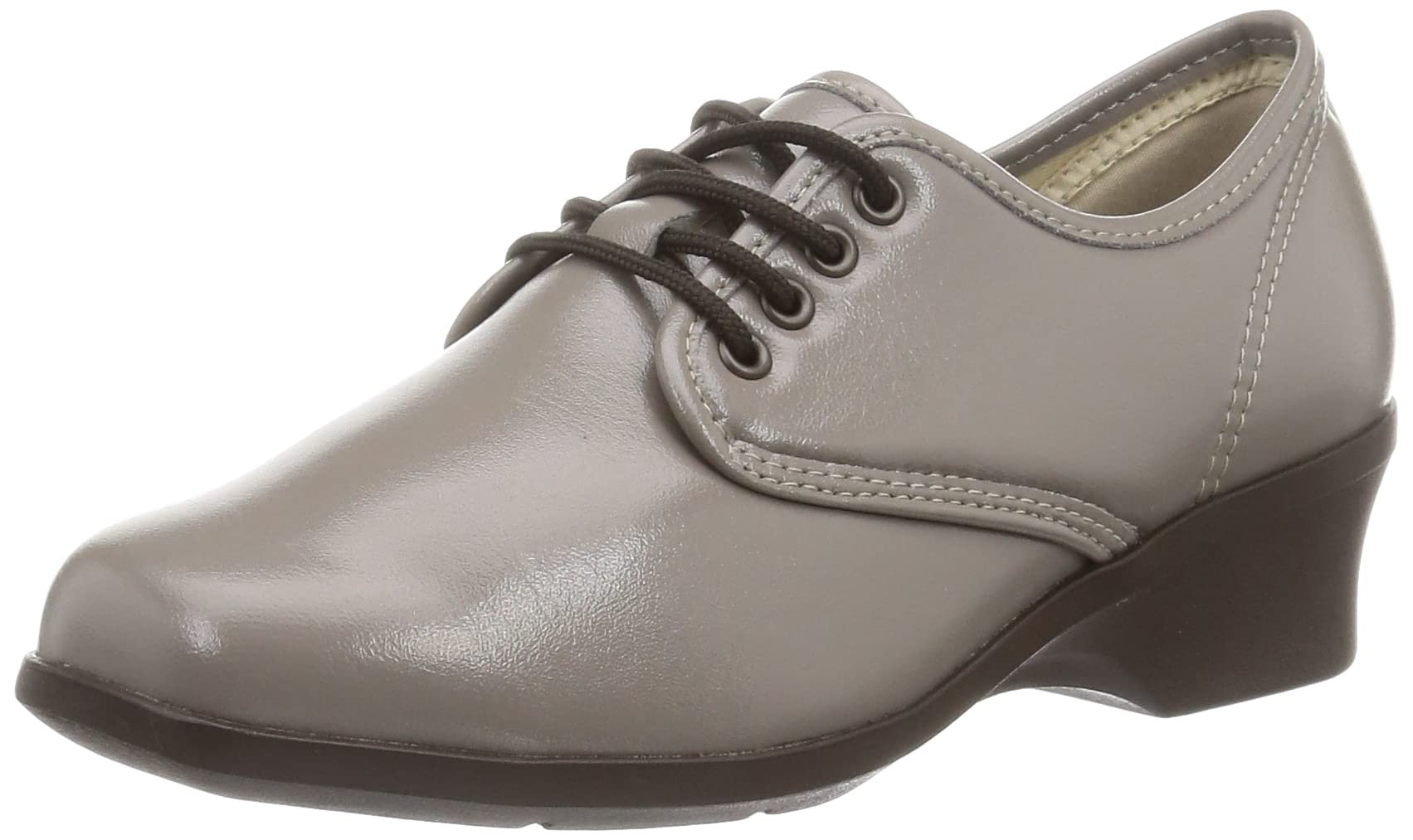 

Kaihoshugi KHS-L66 Женские удобные туфли на шнуровке, Бежевый гладкий, Размер 22.5 см, 3E