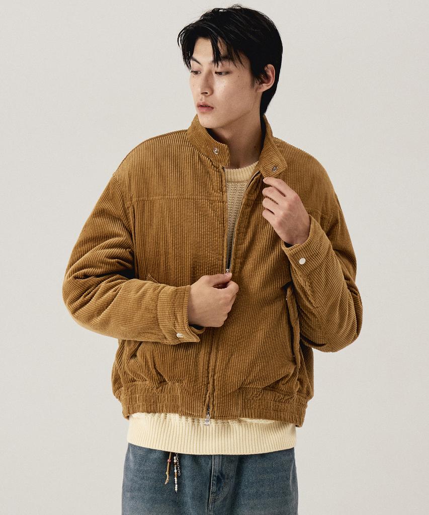 Kiimuir Corduroy Harrington Jumper_Brown
