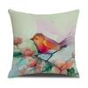 Watercolor Bird Cushion Cover Pillowcase Home Decor Office Sofa Pillowcase Home Decor Pillowcase