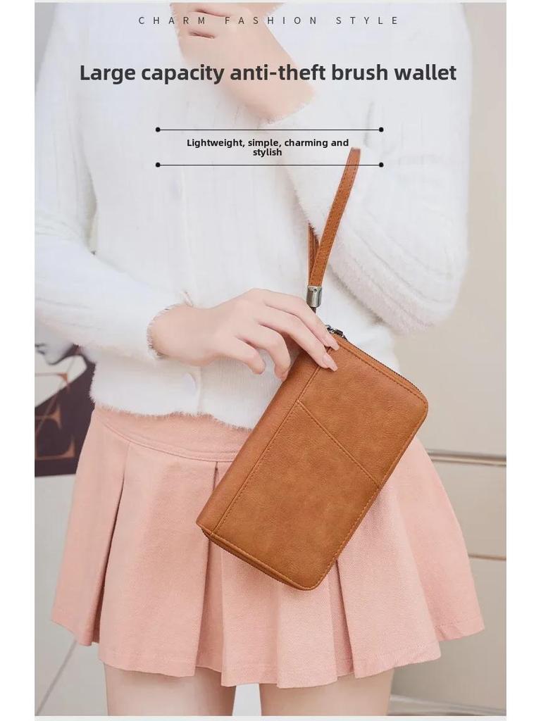 RFID Anti-Magnetic Passport Wallet with Zipper and Multifunctional Storage