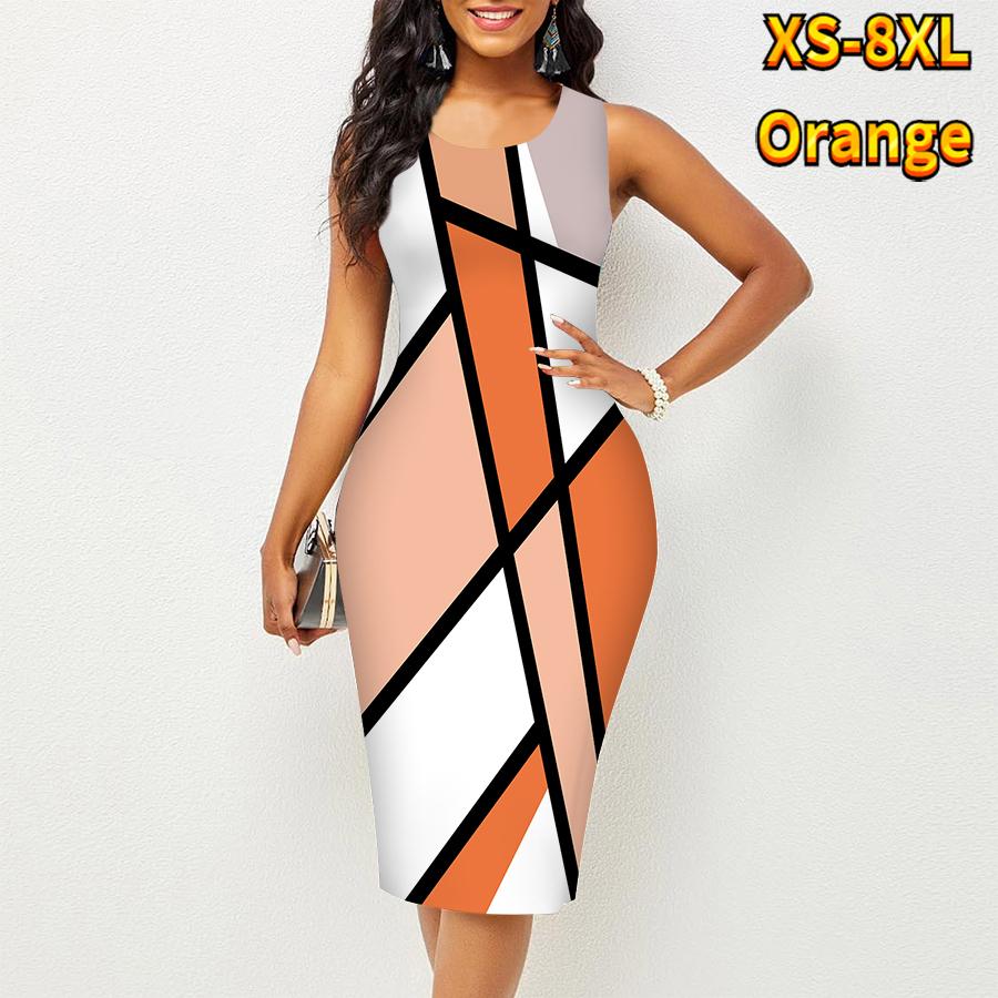 Women's Dress Sling SummerOblique Stripe Print Dresses Tight Sleeveless Slim Fit Sexy Fashion Top Clothing