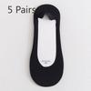 5 Pairs of Women's Summer Thin Style Pure Cotton Shallow Mouth Invisible Boat Socks