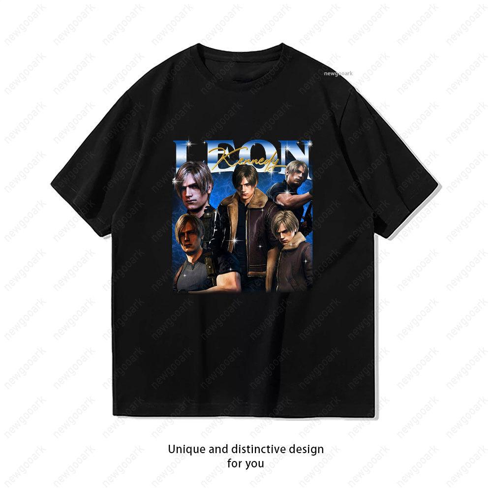 Leon Scott Kennedy Retro Tshirt Women Unisex Casual Cotton Graphic T Shirts Creative Streetwear Camisetas Tops Tee Shortsleev