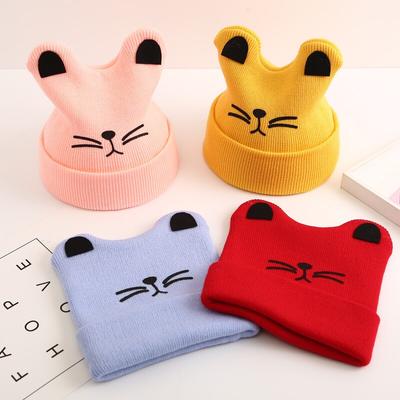 Winter 0-3 Years Baby Knitted Hat Boys Girls Cute Cartoon Beanie Infant Spring Newborn Warm Soft Hat