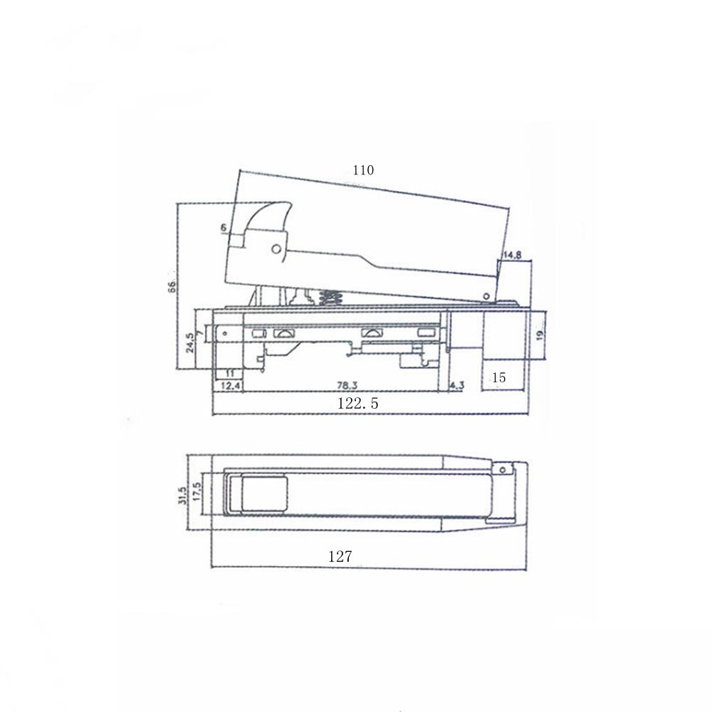 Interruptor de gatilho com trava de botão laranja AC 250V 18A para esmerilhadeira angular Makita 180