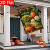 2D Flat - 2D Flat Welcome Autumn Pumpkin Harvest Thanksgiving Garden Flag (2) X 2 (1) Outdoor Garden Flag Double-Sided Home Decoration Courtyard Deco
