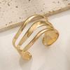 Hot-selling, Hollow Irregular Wave Shape Wide Opening Bracelet, Female Personality Exaggerated Style Bracelet