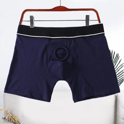 Herren Boxer Unterwäsche Atmungsaktive Tasche 3D-Schnitt Bequeme Home Höschen Elastische Low-Rise Shorts Slips