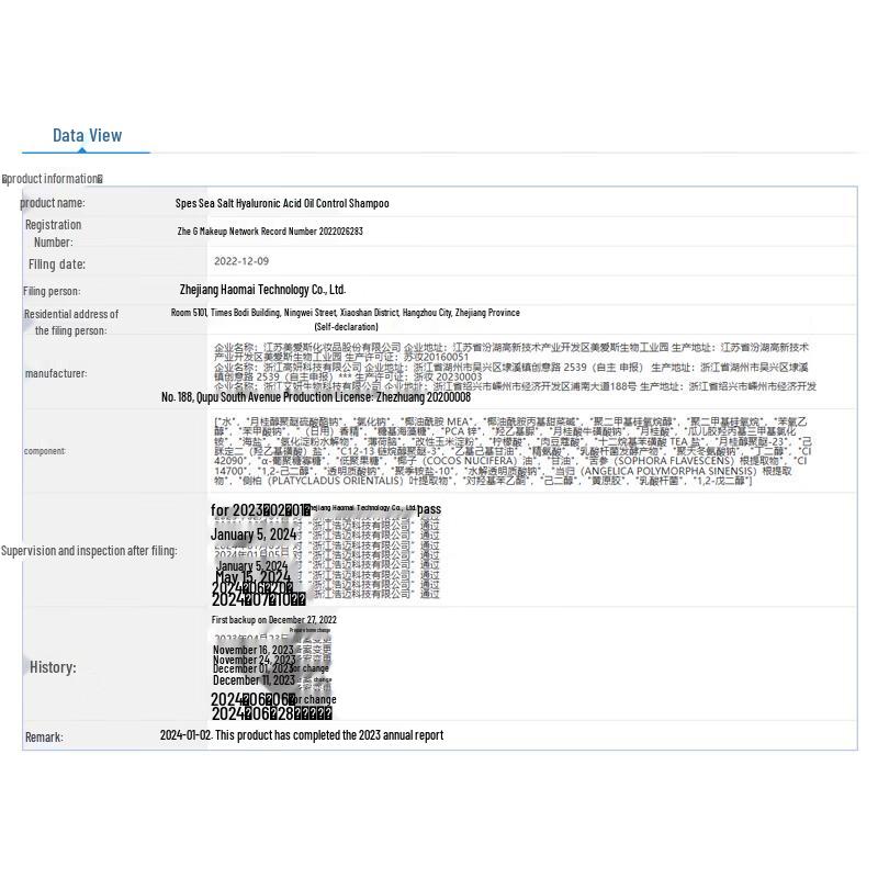 Spes Sea Salt & Hyaluronic Acid Oil Control & Volumizing Hair Care Set