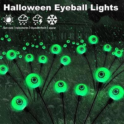 1/3/5/7 pezzi Lampada solare a bulbo oculare montata a terra Decorazione di Halloween Atmosfera horror LED solare impermeabile per esterni