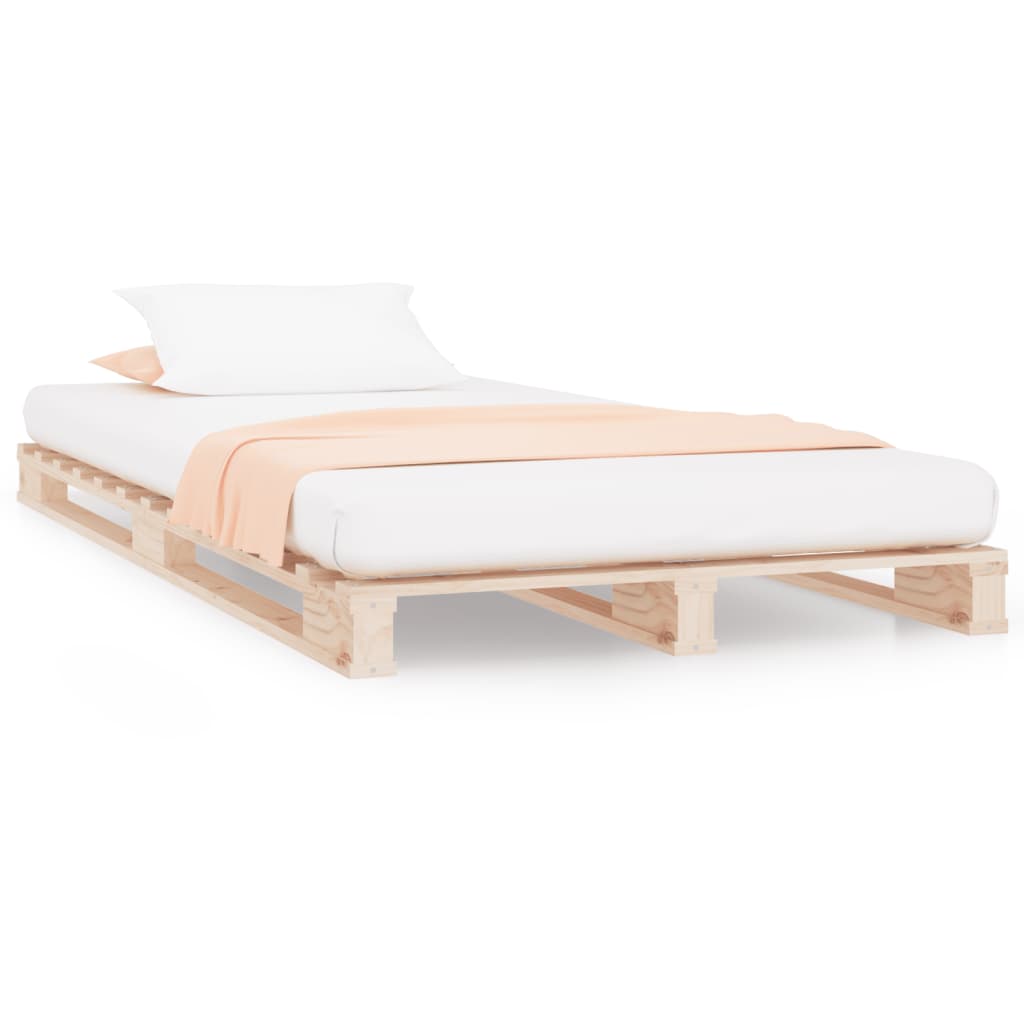 Vidaxl Pallet Bed, 90X200 Cm, Solid Pine Wood