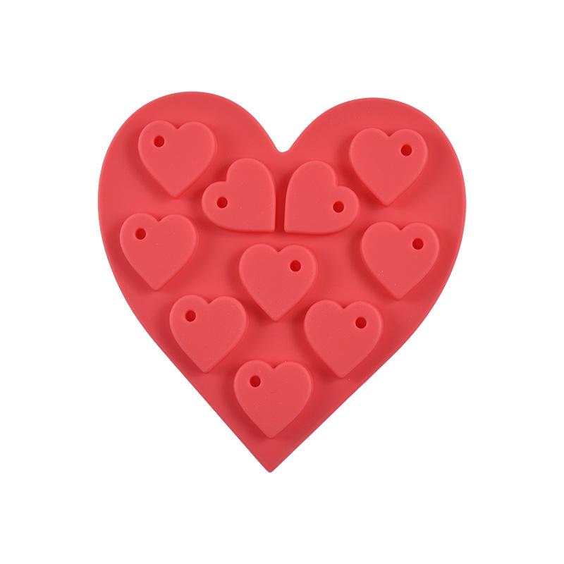 Heart-Shaped Silicone Mold for DIY Resin or Chocolate Valentine's Pendants