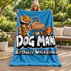 Dog Man blanket Flannel Blanket Soft Cozy Plush Throw for Sofa Bed Lightweight Home Decoration Gifts for Christmas various holidays