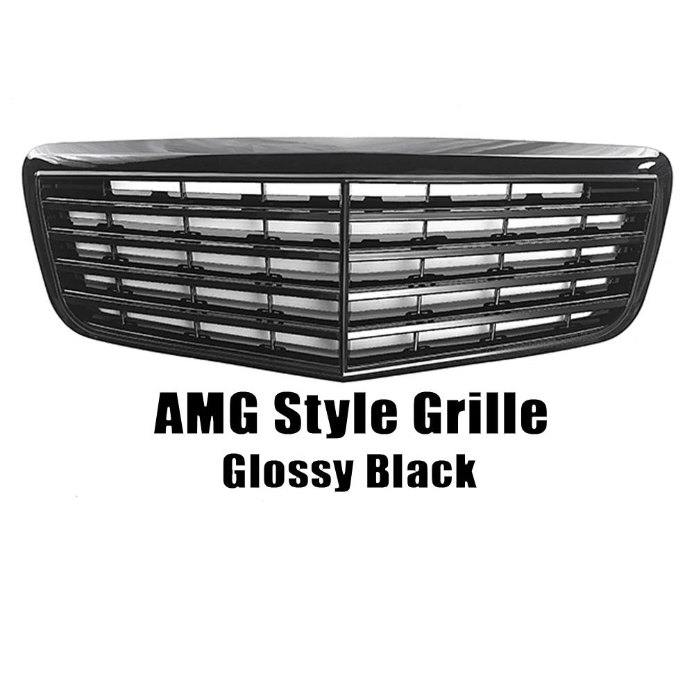 

XVIP глянцево-черная передняя гоночная решетка AMG Style для Mercedes Benz E-Class W211 E320 E350 E500 2003-2009 GTR Style Bumper Grilles