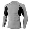 Men's Pro Quick-Dry Crew Neck Long Sleeve Tight-Fit Fitness T-Shirt