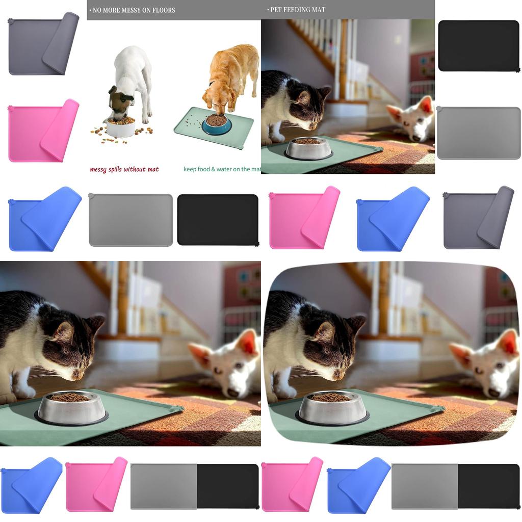 48*30*2cm Silicone Pet Mat Anti-spill Dog And Cat Feeding Mat