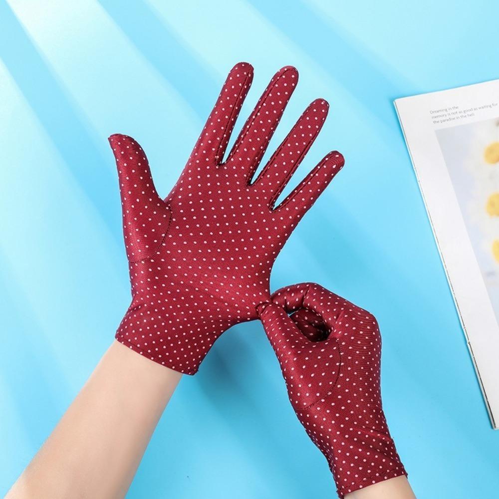 

Перчатки для верховой езды с сенсорным экраном, перчатки из ледяного шелка с защитой от УФ-лучей, новые перчатки для нейл-арта, женские 1