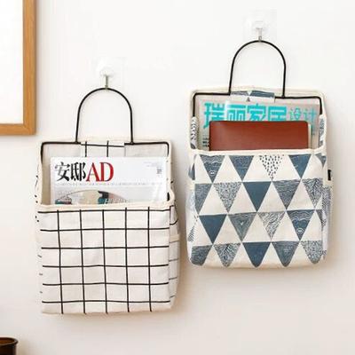 Bedside Wall Mounted Storage Bag Door Back Bathroom Clothes Storage Pouch Miscellaneous Items Organizer Dormitory Storage Bag