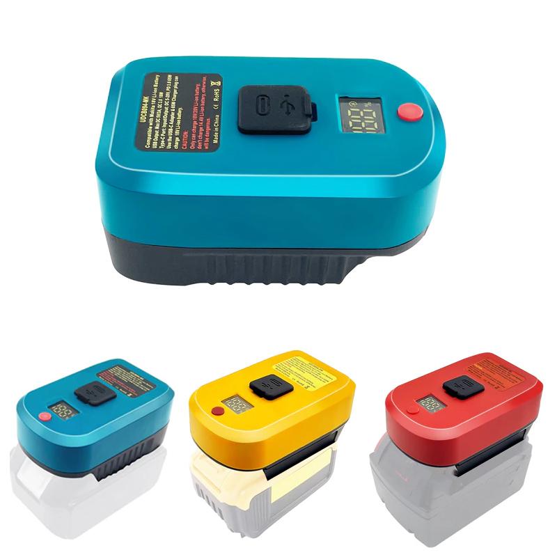 Battery Fast Charging Adapter For Makita/Bosch For Milwaukee/Dewlt 18/20V Battery With USB Type-C interface Input Output
