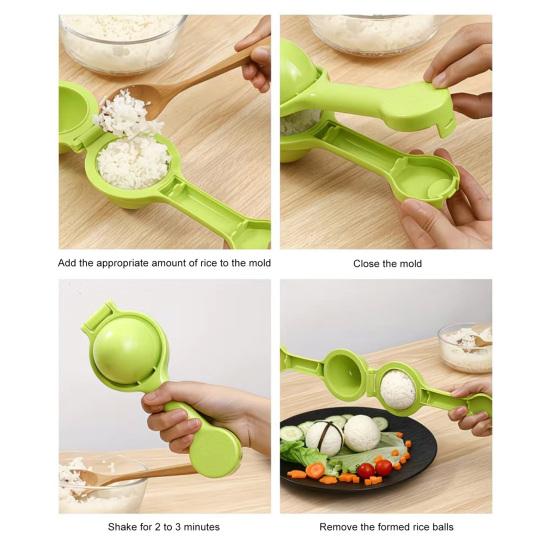 Round Rice Ball Mold Plastic Onigiri Shaker Making Tool DIY Mini Sushi Maker Mold for Home Kitchen Restaurant