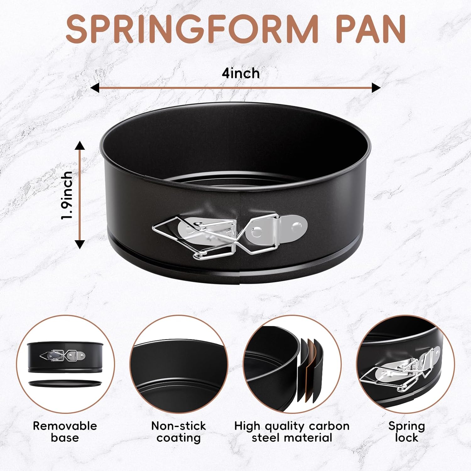 

Сковорода из углеродистой стали Форма для выпечки Посуда для выпечки с антипригарным покрытием Разъемная круглая форма для выпечки чизкейка Инструменты для торта Гаджет для домашней кухни 2025