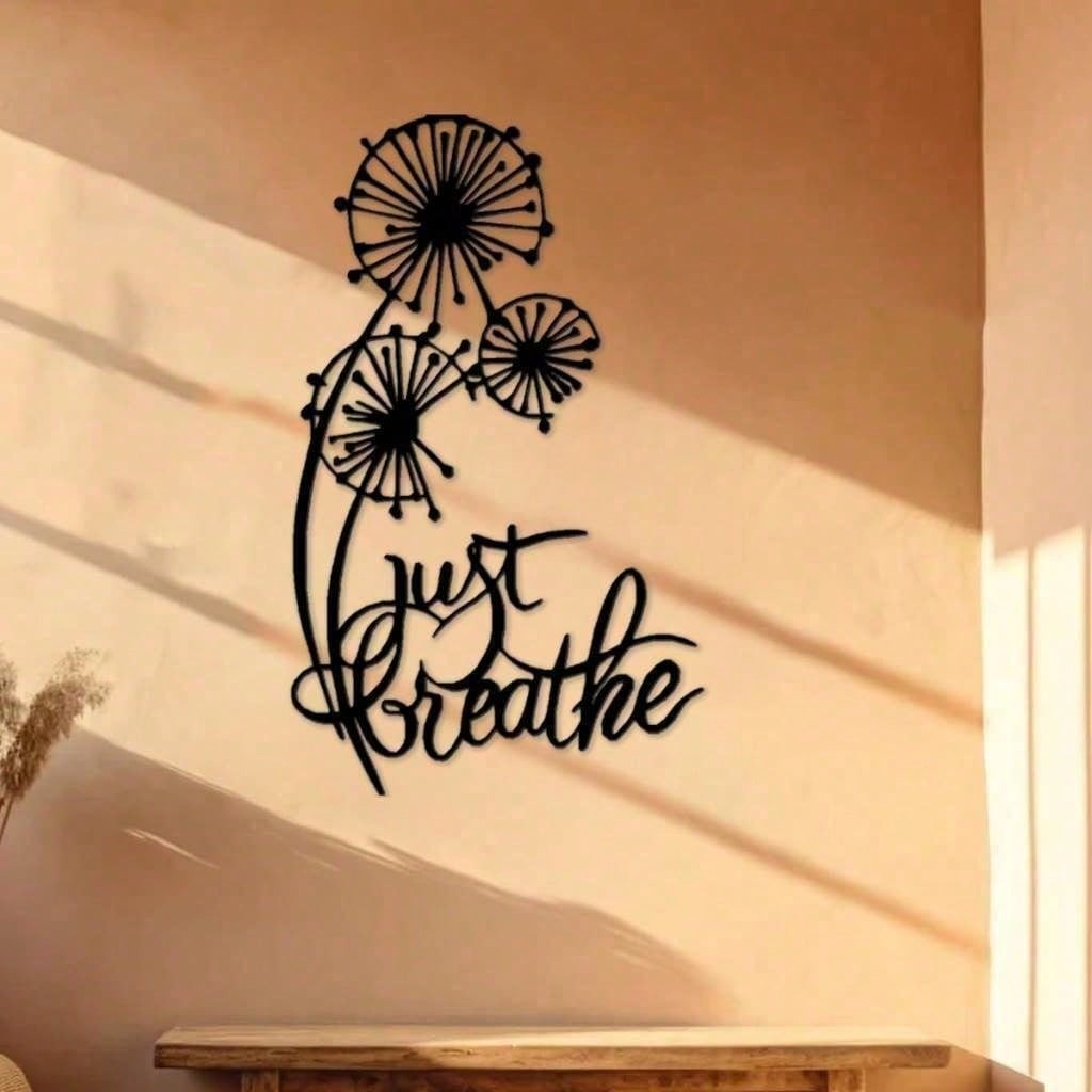 

Metal Dandelion Sculpture Black Art Gift Home Decor