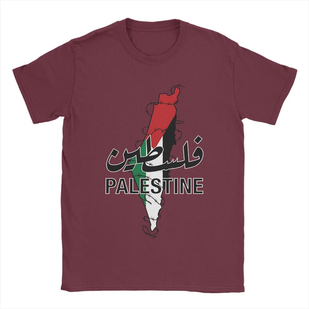 Unisexs Palestine Map Palestinian T Shirts Cotton Clothes Summer Awesome ShortSleeve TShirt ONeck Fashion Tshirt Plus Size