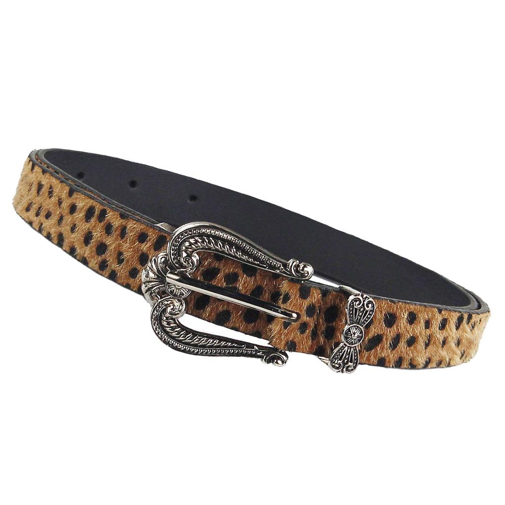 Unique Waist Belt Leopard Print Chain for Cowboy Cowgirl Stylish Hot Buckle Retro Hot Buckle Waist Chain Belt