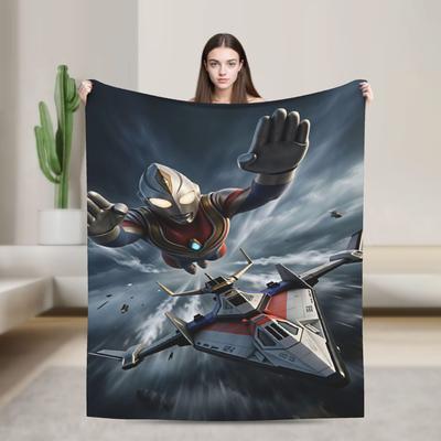 Ultraman Tiga Zero Super Soft Blanket Travel Office Plush Throw Blanket Aesthetic Bedroom Flannel Bedspread Sofa Bed Cover