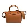 Le Pliage Xtra Gunmetal Metallbeschläge Kalbsleder Knödeltasche Umhängetasche Kleine Damen Cognac L1512987M19