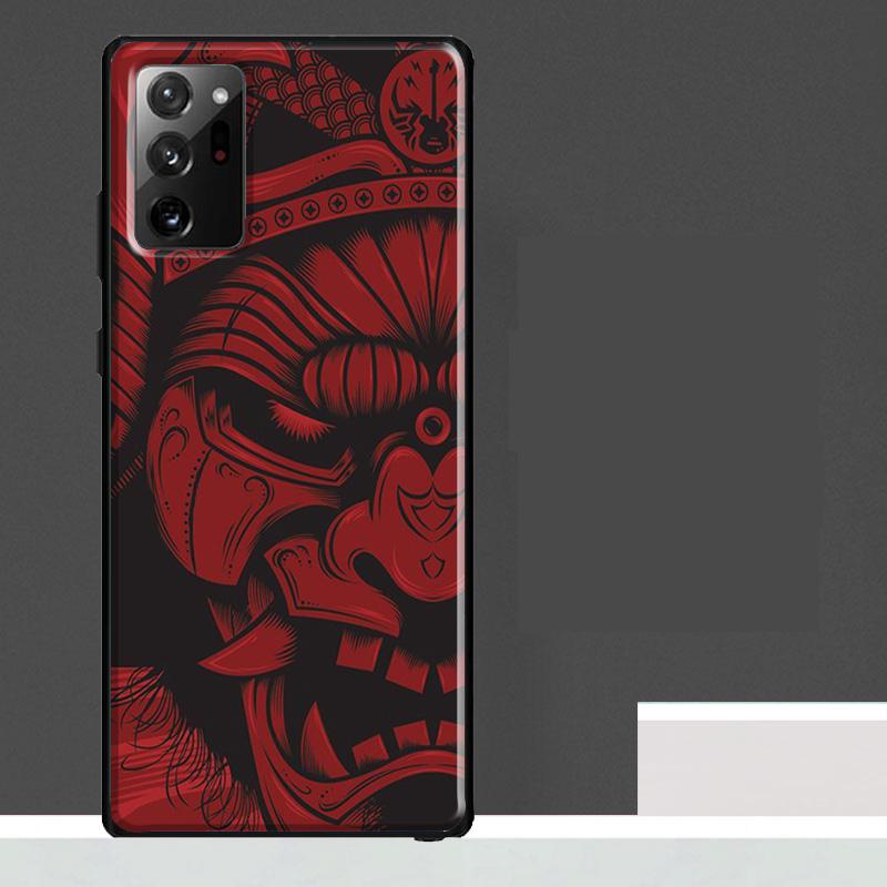 Japanese Samurai Oni Hannya Mask Case For Samsung Galaxy S25 Ultra S23 S22 S21 S24 Ultra S9 S10 S20 Plus S25 FE Phone Cover