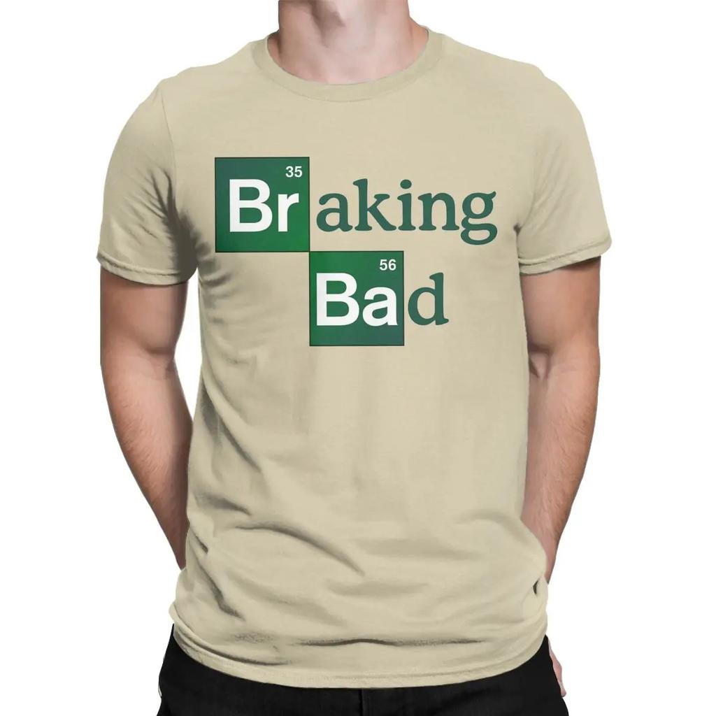 Men T-Shirts Breaking Bad Funny Bumper Casual 100% Cotton Tee Shirt Short Sleeve T Shirts Crew Neck Clothes Plus Size