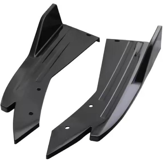 

Rear Bumper Spoiler Lips Compatible with Corvette C5 Gloss Splitter Sporty Diffuser Scratch Protector Trims Side Skirt Extension Body Kit(Bright Bright black