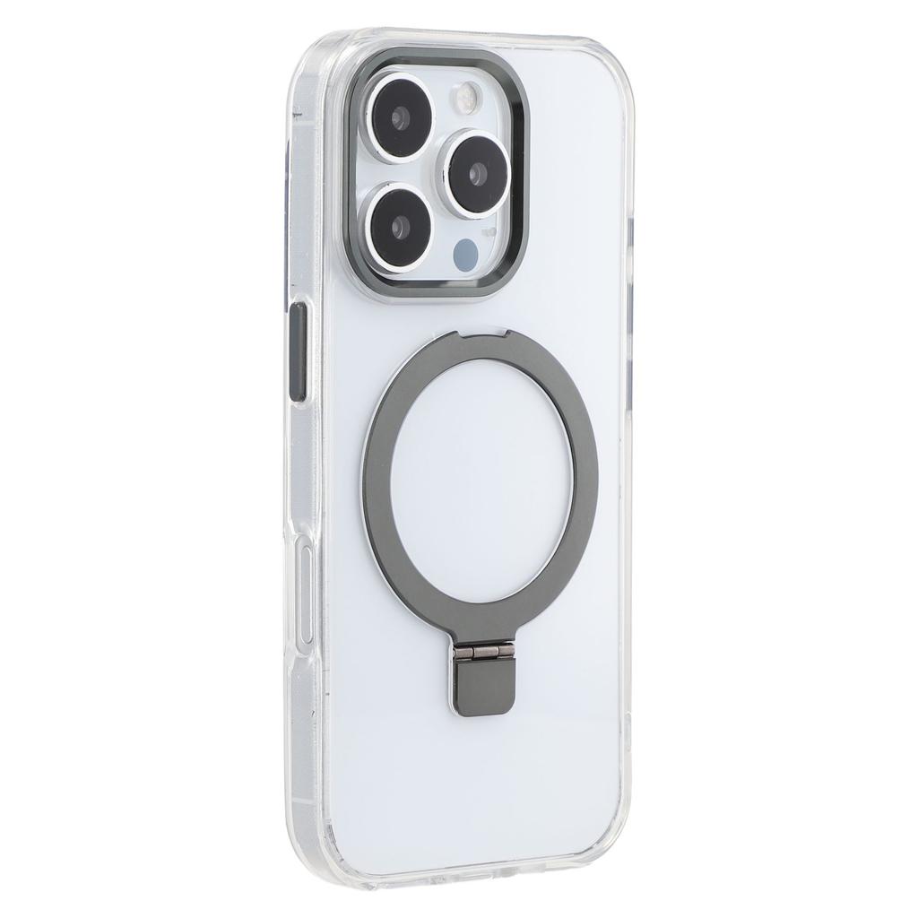 For iPhone 16 Pro Max Case Compatible with MagSafe Kickstand TPU+PC Clear Phone Cover