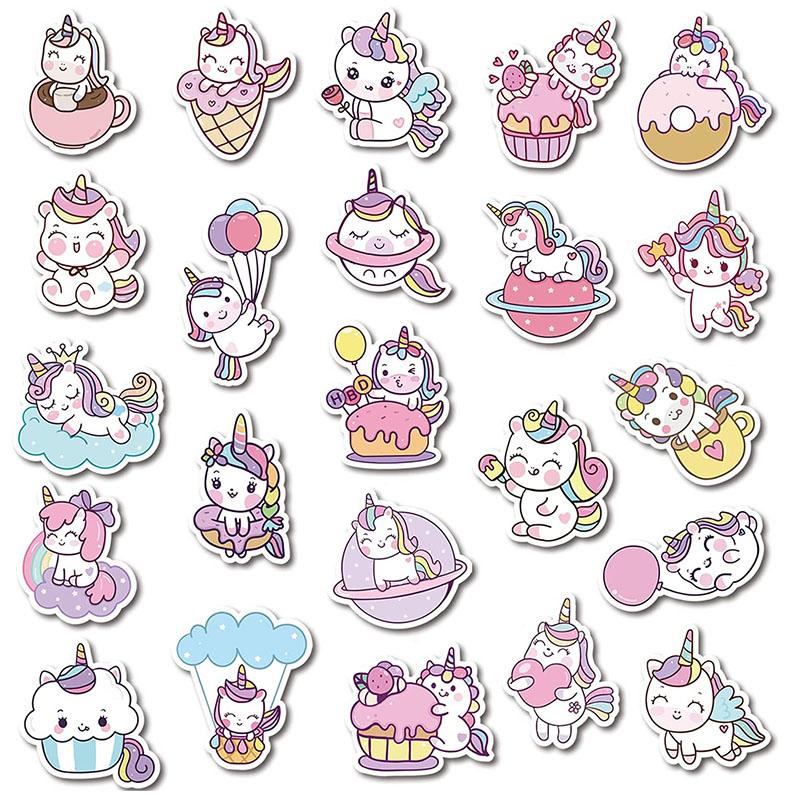 Buy 50 Pcs Unicorn Stickers Cartoon Stickers for Laptop and Water