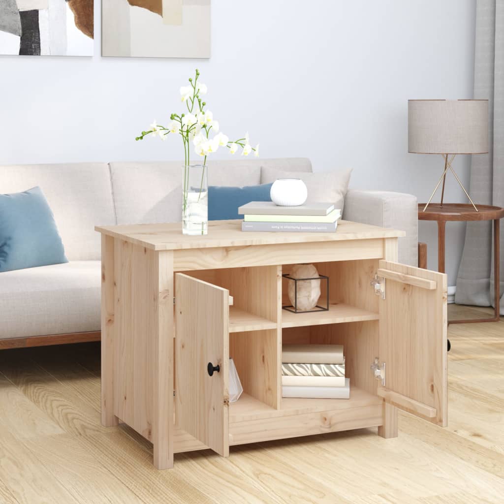 Vidaxl Coffee Table, 71X49X55 Cm, Solid Pine Wood