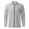 2024 Autumn Men's Zippered New Waffle Cardigan Jacket Lapel Jacket Coat or Wear It Alone Casual Top