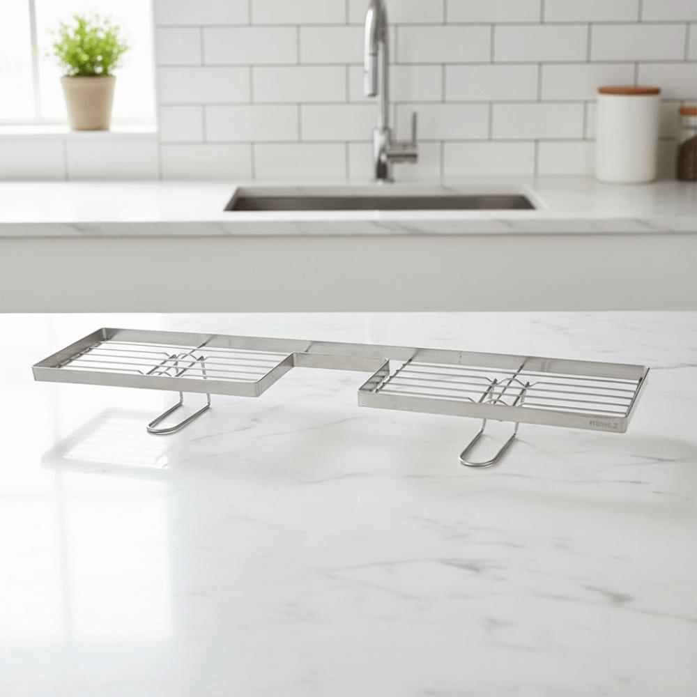 Anti Slip Sink Storage Rack Hollow Out Faucet Sink Drying Shelf Water Drainage Holder Household