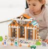 Wooden Building Blocks Set Toddler Natural Wood Block Montessori Learning Toy Stacking Toys Building Blocks Gifts for Kids Age 3